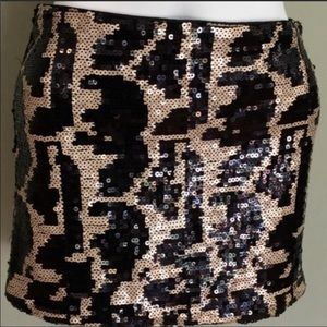 Black and Gold Sans Souci Sequin Skirt
